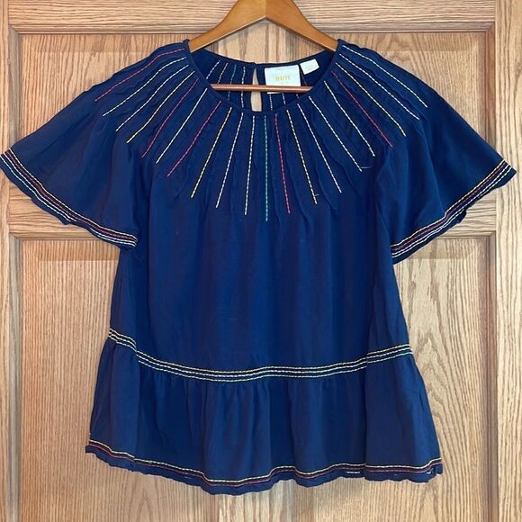 MAEVE ANTHROPOLOGIE Chamonix Embroidered Swing Top - Picture 5 of 12